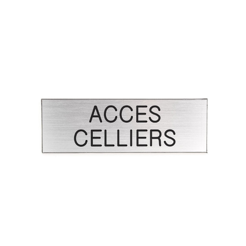 Plaque de porte ACCES CELLIERS Etiquette gravoply