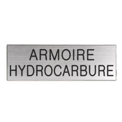 Plaque de porte ARMOIRE HYDROCARBURE Etiquette gravoply