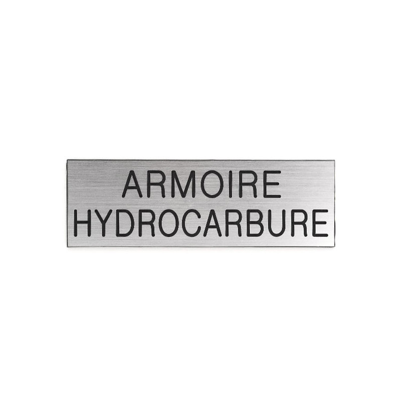 Plaque de porte ARMOIRE HYDROCARBURE Etiquette gravoply
