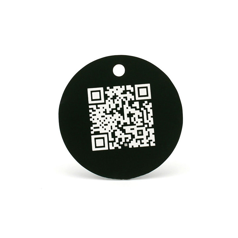 Jeton gravure laser sur aluminium anodisé QR Code