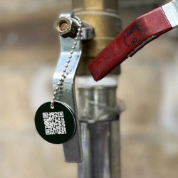 Jeton gravure laser sur aluminium anodisé QR Code