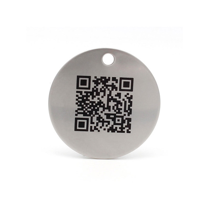 Jeton gravure laser sur inox QR Code