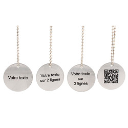 Jeton gravure laser sur inox QR Code