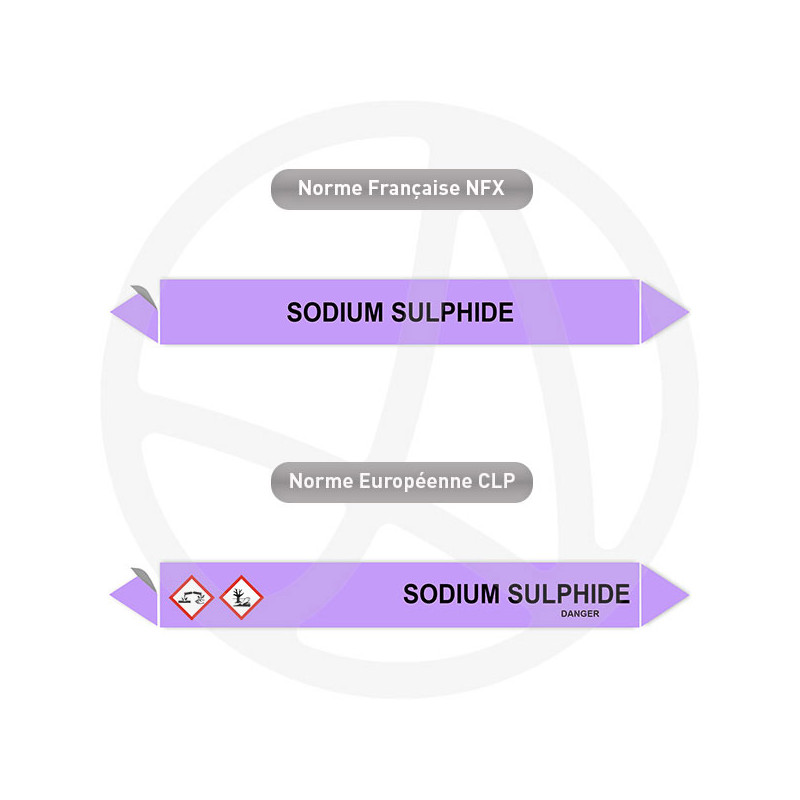 Repérage de tuyauterie Sodium sulphide reperage marqueur tuyauterie vinyle