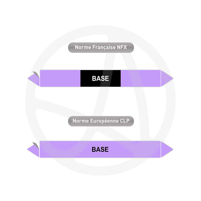 Repérage de tuyauterie Base reperage marqueur tuyauterie vinyle