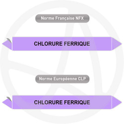 Repérage de tuyauterie Chlorure ferrique reperage marqueur tuyauterie vinyle
