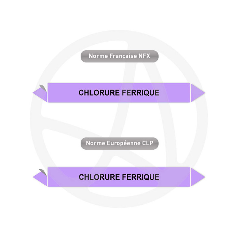 Repérage de tuyauterie Chlorure ferrique reperage marqueur tuyauterie vinyle
