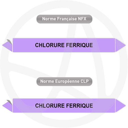 Repérage de tuyauterie Chlorure ferrique reperage marqueur tuyauterie vinyle