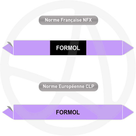 Repérage de tuyauterie Formol reperage marqueur tuyauterie vinyle