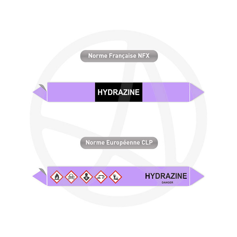 Repérage de tuyauterie Hydrazine reperage marqueur tuyauterie vinyle