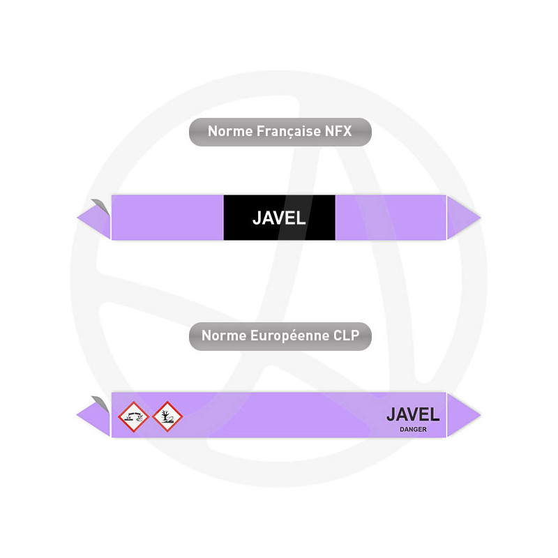 Repérage de tuyauterie Javel reperage marqueur tuyauterie vinyle