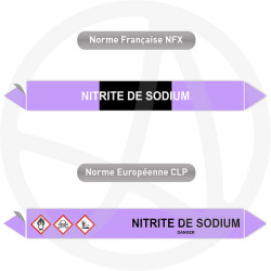 Repérage de tuyauterie Nitrite de sodium reperage marqueur tuyauterie vinyle