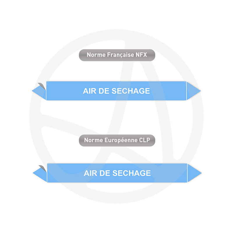 Repérage de tuyauterie Air de séchage reperage marqueur tuyauterie vinyle
