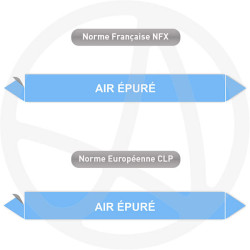 Repérage de tuyauterie Air épuré reperage marqueur tuyauterie vinyle