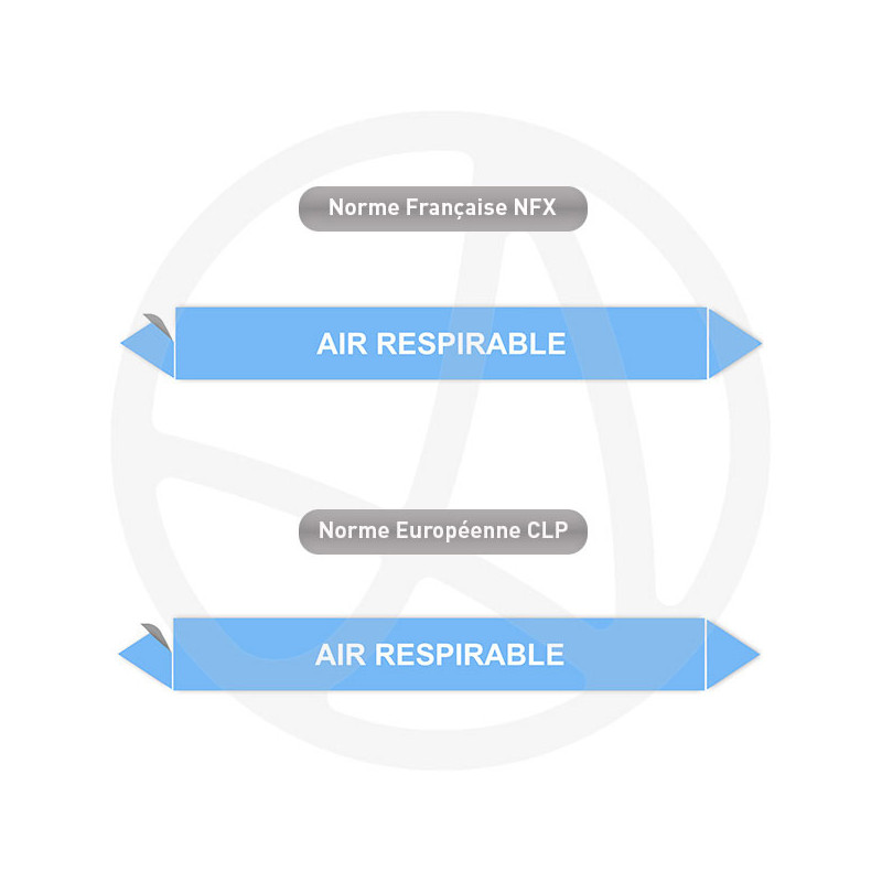 Repérage de tuyauterie Air respirable reperage marqueur tuyauterie vinyle