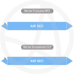 Repérage de tuyauterie Air sec reperage marqueur tuyauterie vinyle