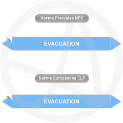 Repérage de tuyauterie Evacuation reperage marqueur tuyauterie vinyle