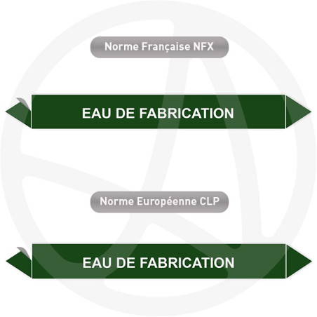 Repérage de tuyauterie Eau de fabrication reperage marqueur tuyauterie vinyle