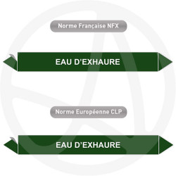 Repérage de tuyauterie Eau d'exhaure reperage marqueur tuyauterie vinyle