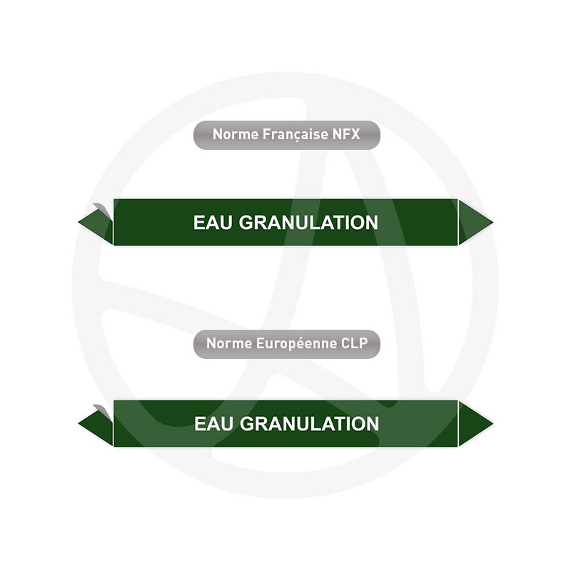 Repérage de tuyauterie Eau granulation reperage marqueur tuyauterie vinyle