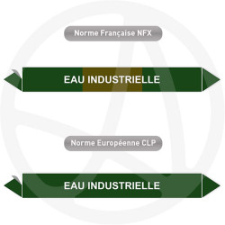Repérage de tuyauterie Eau industrielle reperage marqueur tuyauterie vinyle