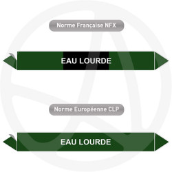 Repérage de tuyauterie Eau lourde reperage marqueur tuyauterie vinyle