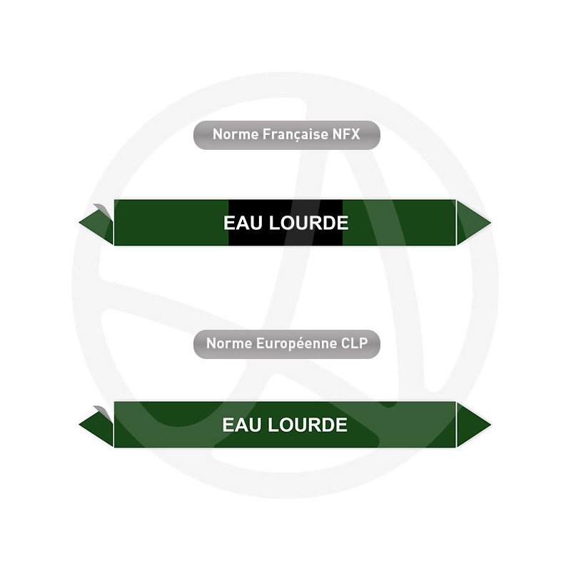 Repérage de tuyauterie Eau lourde reperage marqueur tuyauterie vinyle