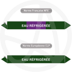 Repérage de tuyauterie Eau réfrigérée reperage marqueur tuyauterie vinyle