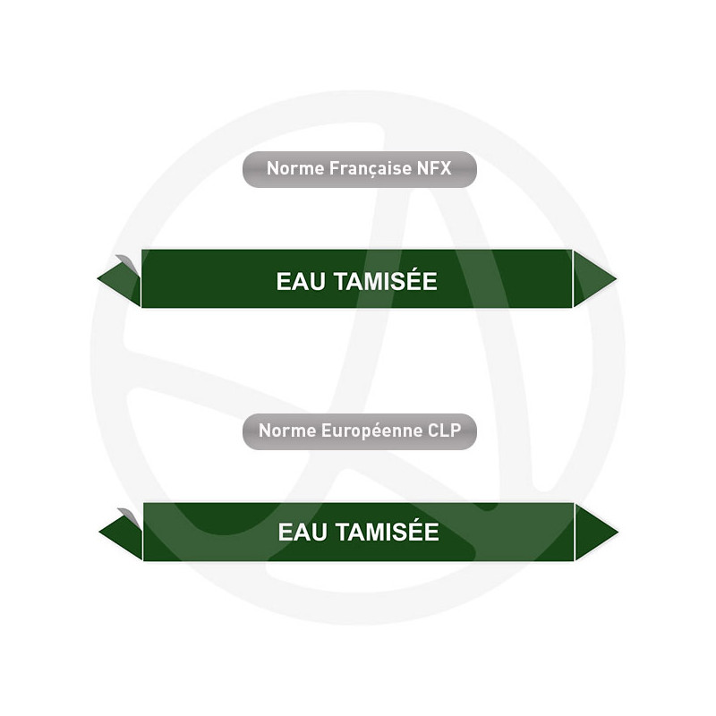 Repérage de tuyauterie Eau tamisée reperage marqueur tuyauterie vinyle