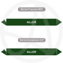Repérage de tuyauterie Aller reperage marqueur tuyauterie vinyle