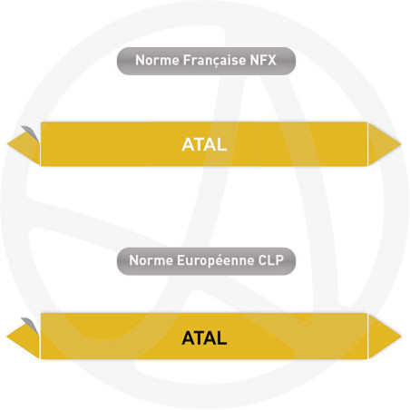 Repérage de tuyauterie Atal reperage marqueur tuyauterie vinyle