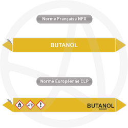 Repérage de tuyauterie Butanol reperage marqueur tuyauterie vinyle