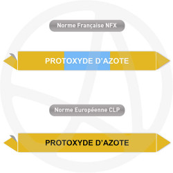Repérage de tuyauterie Protoxyde d'azote reperage marqueur tuyauterie vinyle