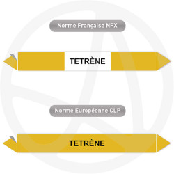 Repérage de tuyauterie Tetrène reperage marqueur tuyauterie vinyle