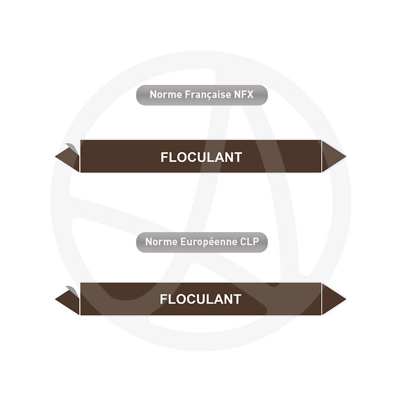 Repérage de tuyauterie Floculant reperage marqueur tuyauterie vinyle