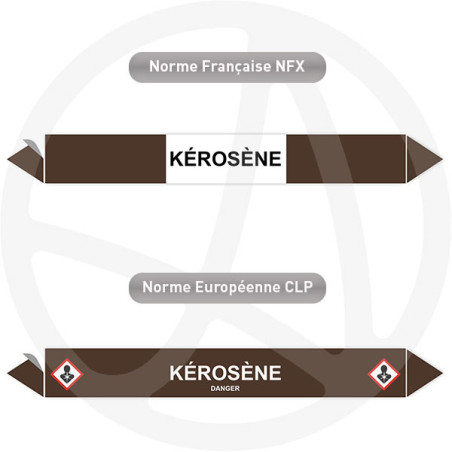 Repérage de tuyauterie Kérosène reperage marqueur tuyauterie vinyle