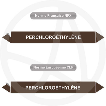 Repérage de tuyauterie Perchloroéthylène reperage marqueur tuyauterie vinyle