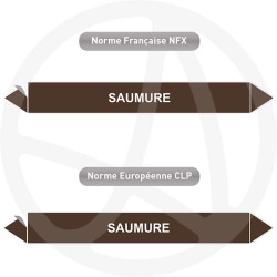 Repérage de tuyauterie Saumure reperage marqueur tuyauterie vinyle