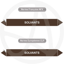 Repérage de tuyauterie Solvants reperage marqueur tuyauterie vinyle