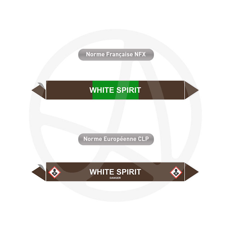 Repérage de tuyauterie white spirit reperage marqueur tuyauterie vinyle