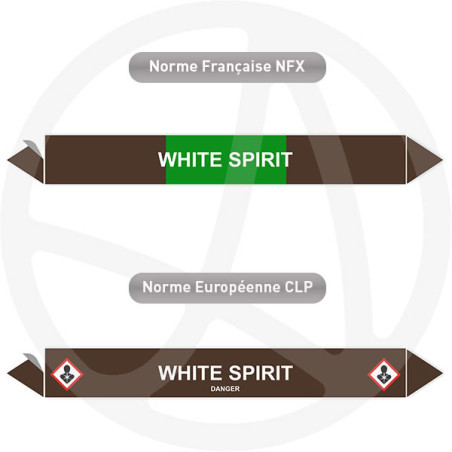 Repérage de tuyauterie white spirit reperage marqueur tuyauterie vinyle