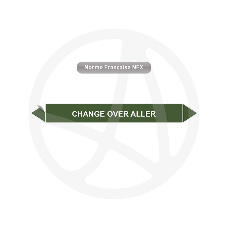 Repérage de tuyauterie Change over aller reperage marqueur tuyauterie vinyle