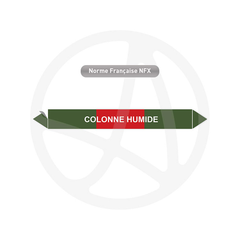 Repérage de tuyauterie Colonne humide eau reperage marqueur tuyauterie vinyle