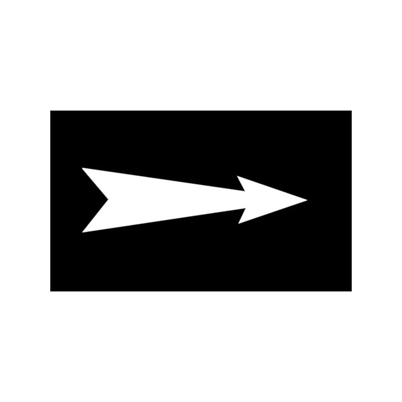 Repérage de tuyauterie Flèche - Noir / Blanc fleche reperage marqueur tuyauterie vinyle