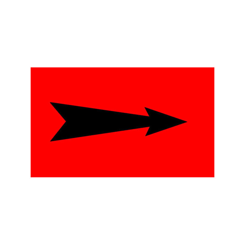 Repérage de tuyauterie Flèche - Rouge / Noir fleche reperage marqueur tuyauterie vinyle