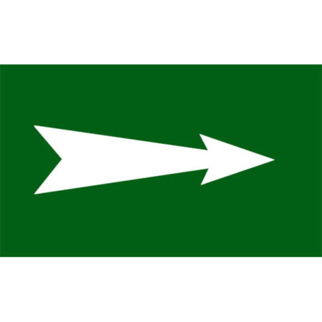 Repérage de tuyauterie Flèche - Vert / Blanc fleche reperage marqueur tuyauterie vinyle