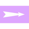 Repérage de tuyauterie Flèche - Violet / Blanc fleche reperage marqueur tuyauterie vinyle