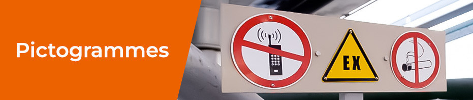 Tous les pictogrammes officiels sur le site d'Aluplex Signalétique