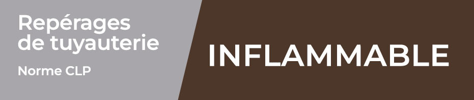 Marqueurs de tuyauterie norme CLP catégorie Inflammable