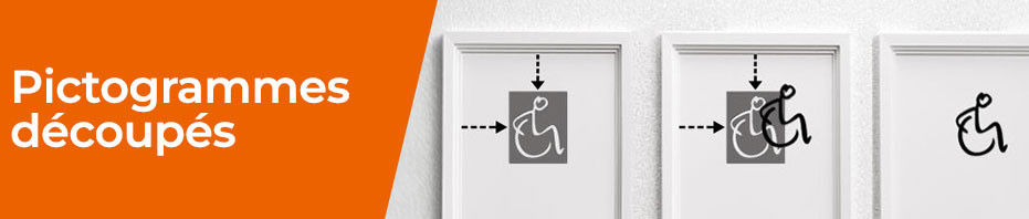 Pictogramme de porte découpés au laser